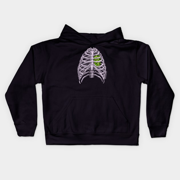 Hop-Hearted Rib Cage Kids Hoodie by Mindy’s Beer Gear